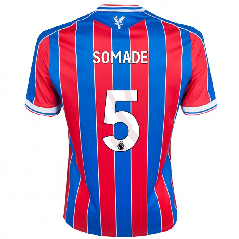 DanxenキッズSean Somade#5ブルー レッド ホワイトホームシャツ2025/26ジャージーユニフォーム