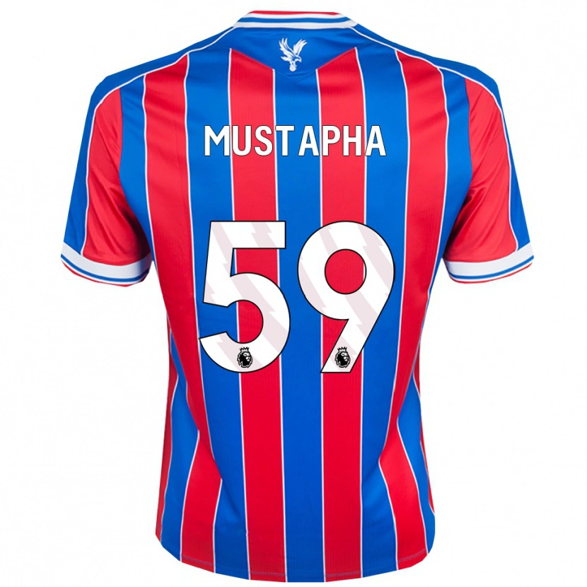 DanxenキッズHindolo Mustapha#59ブルー レッド ホワイトホームシャツ2025/26ジャージーユニフォーム