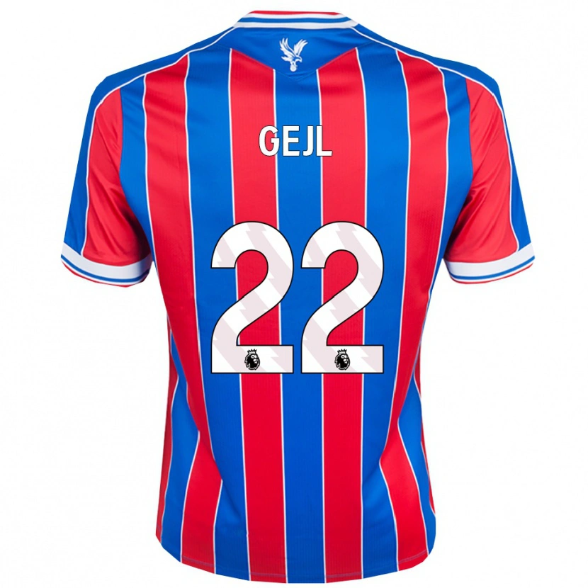 Danxenキッズミッレ・ゲイル#22ブルー レッド ホワイトホームシャツ2025/26ジャージーユニフォーム