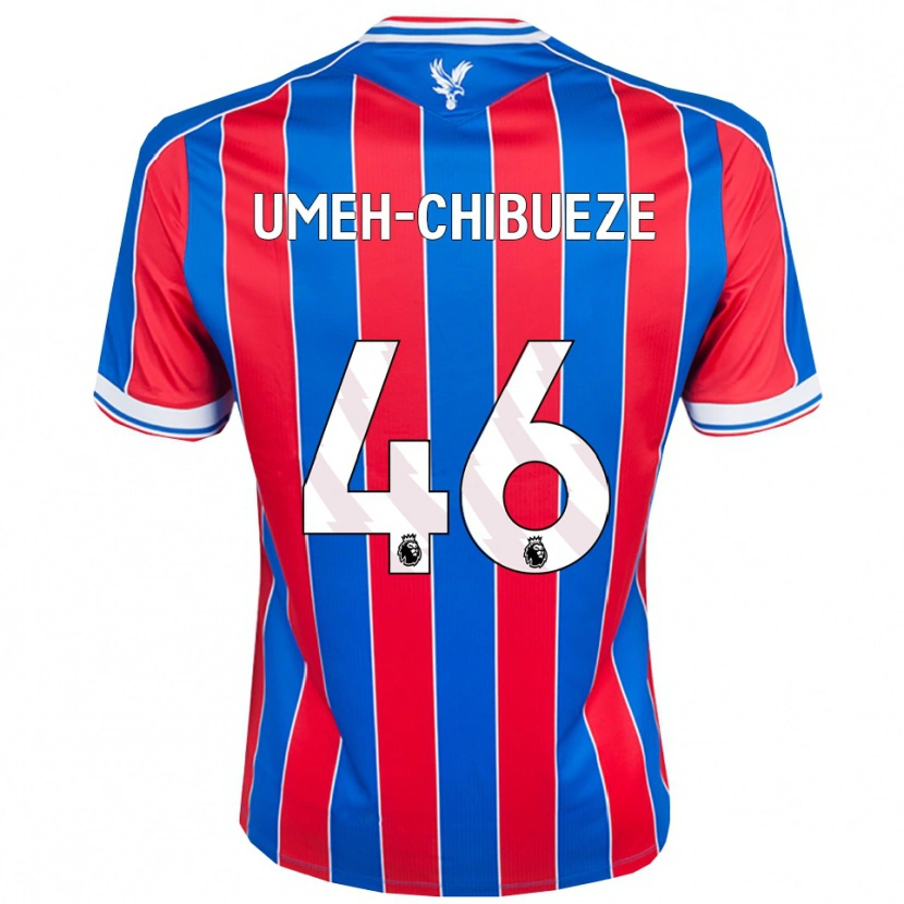 DanxenキッズFranco Umeh-Chibueze#46ブルー レッド ホワイトホームシャツ2025/26ジャージーユニフォーム