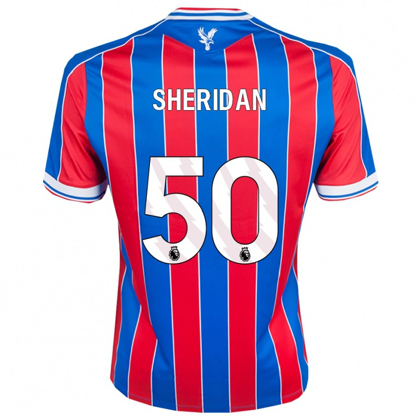 Danxenキッズジョーシェリダン#50ブルー レッド ホワイトホームシャツ2025/26ジャージーユニフォーム