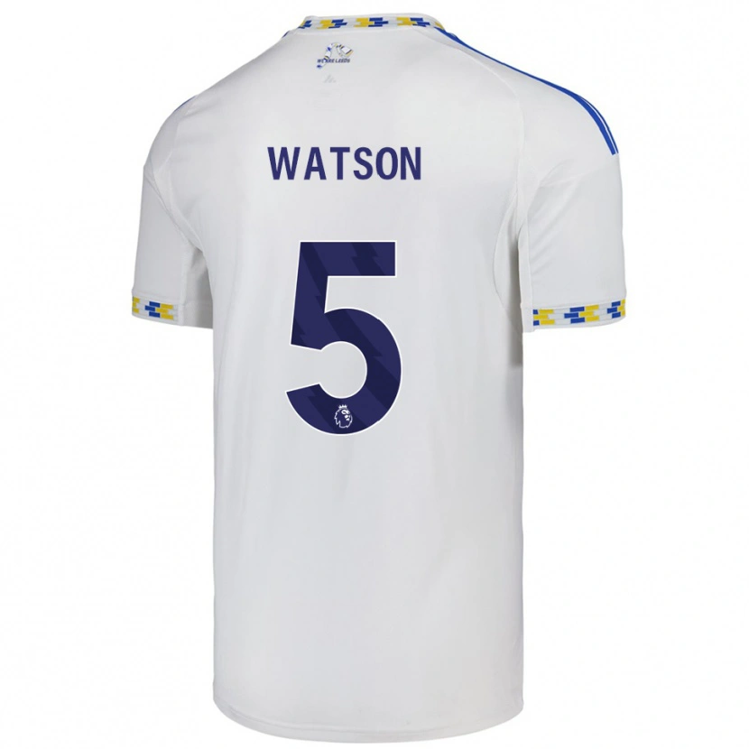 DanxenキッズJacob Watson#5ホワイト ブルーホームシャツ2025/26ジャージーユニフォーム