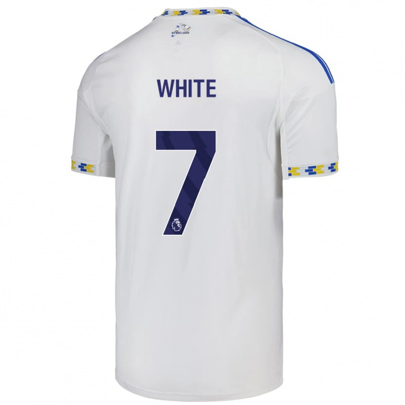 DanxenキッズLogan White#7ホワイト ブルーホームシャツ2025/26ジャージーユニフォーム