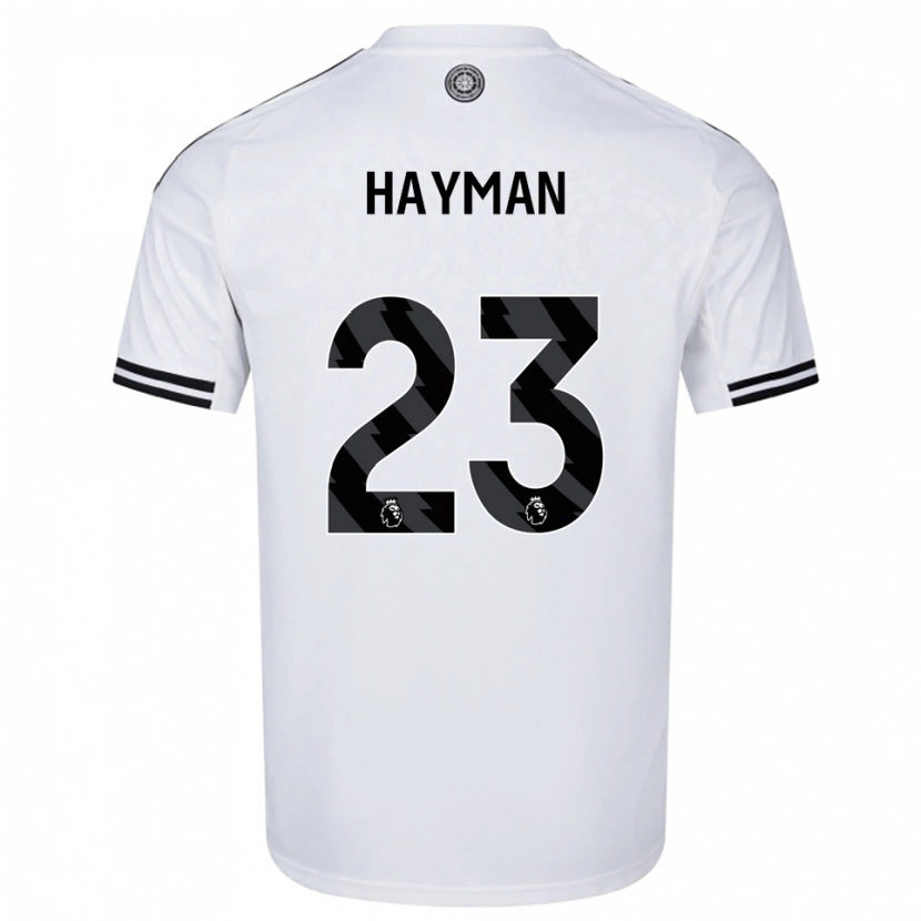 DanxenキッズAlex Hayman#23ホワイト ブラックホームシャツ2025/26ジャージーユニフォーム