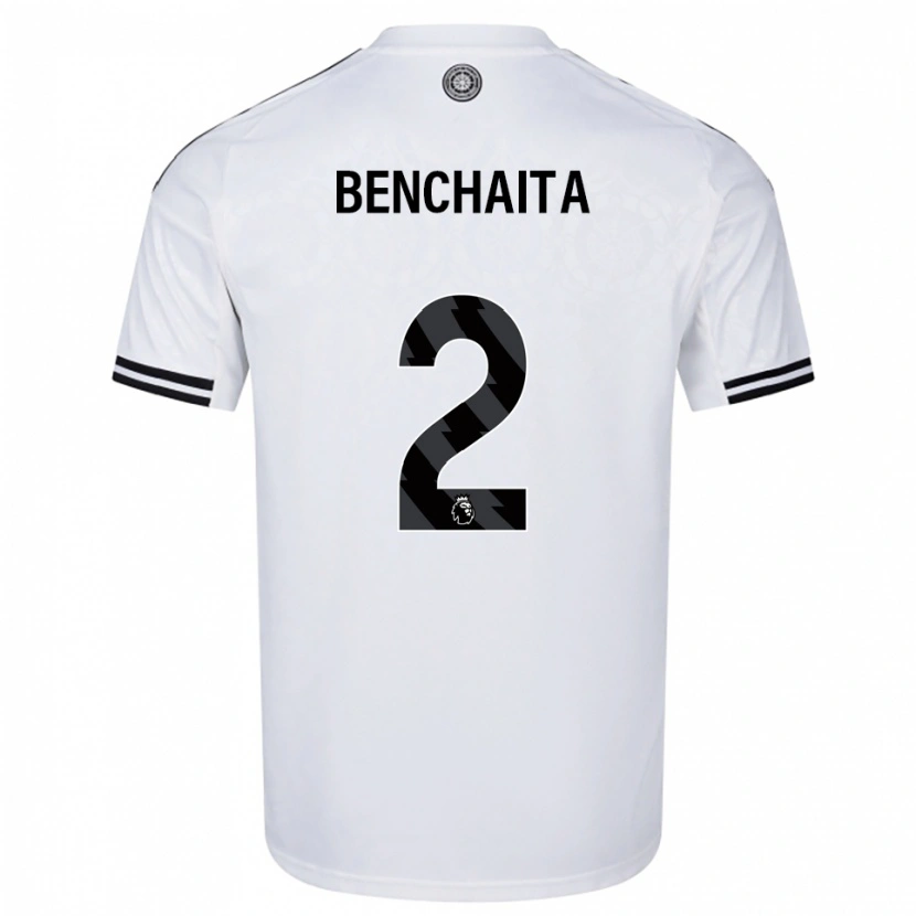 DanxenキッズNazim Benchaita#2ホワイト ブラックホームシャツ2025/26ジャージーユニフォーム