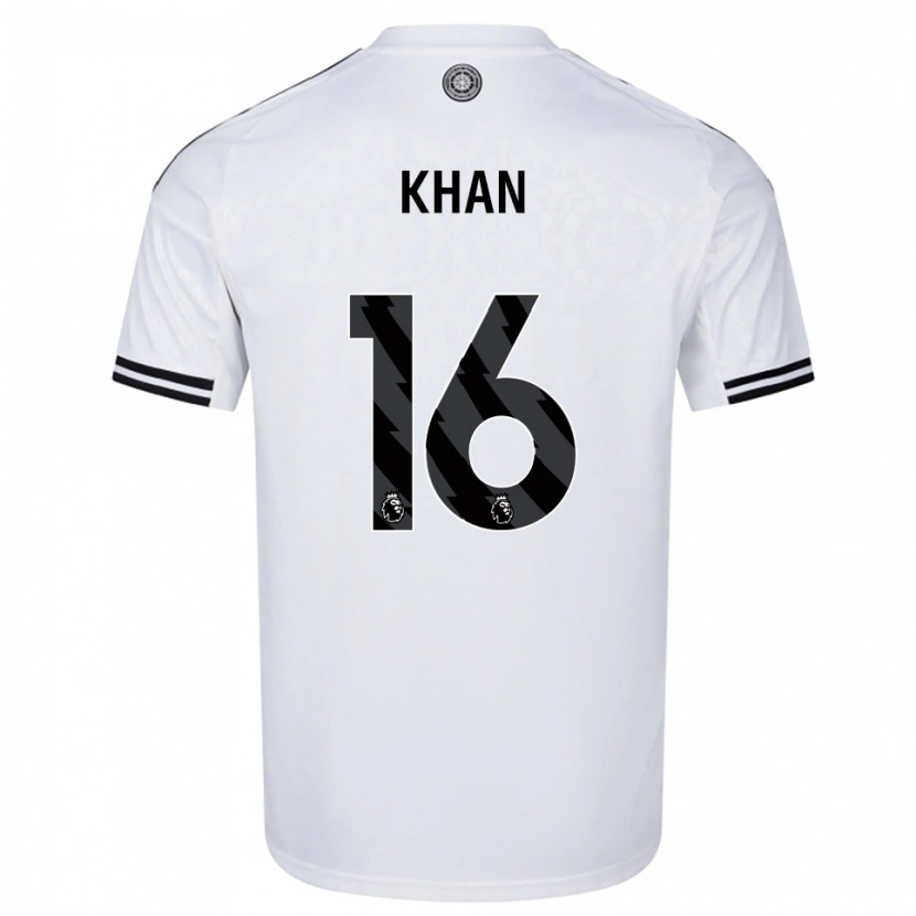 DanxenキッズRuban Khan#16ホワイト ブラックホームシャツ2025/26ジャージーユニフォーム