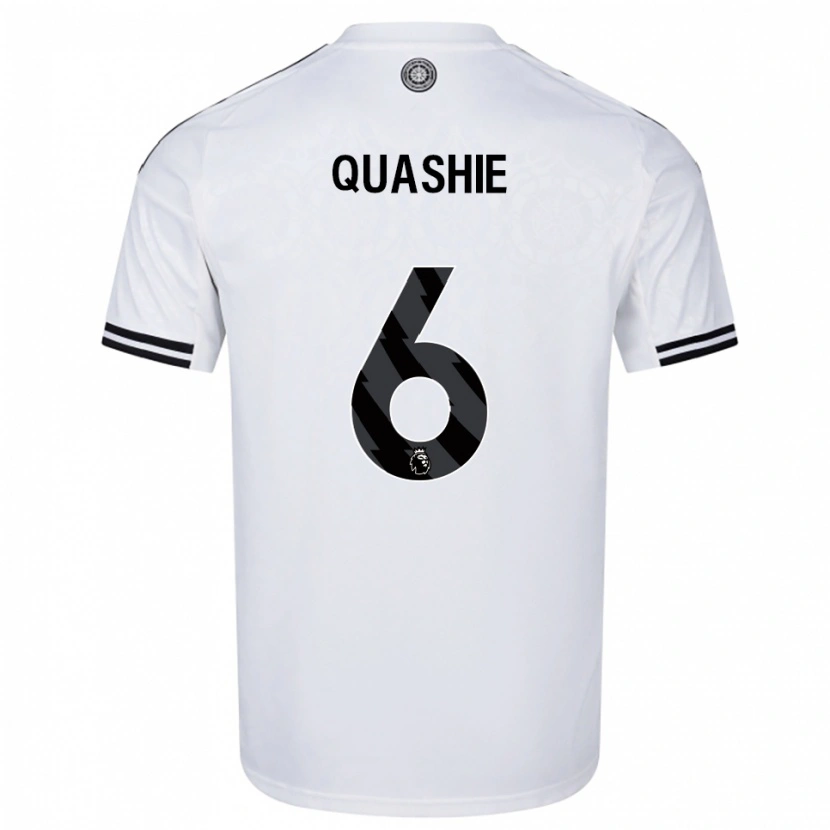 DanxenキッズJayden Quashie#6ホワイト ブラックホームシャツ2025/26ジャージーユニフォーム