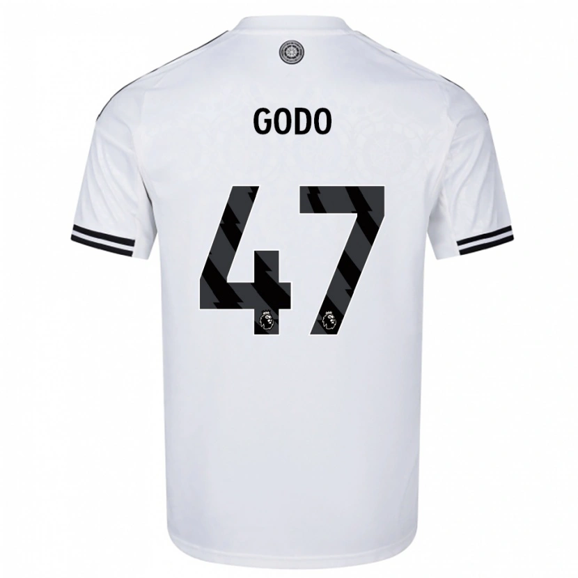 DanxenキッズMartial Godo#47ホワイト ブラックホームシャツ2025/26ジャージーユニフォーム