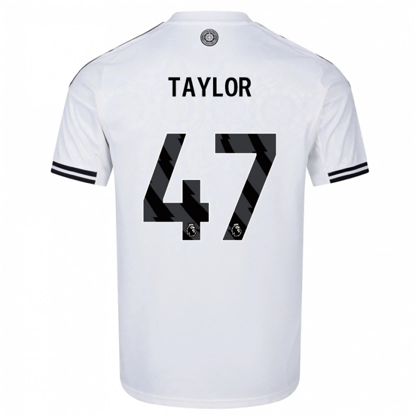 DanxenキッズBo Taylor#47ホワイト ブラックホームシャツ2025/26ジャージーユニフォーム