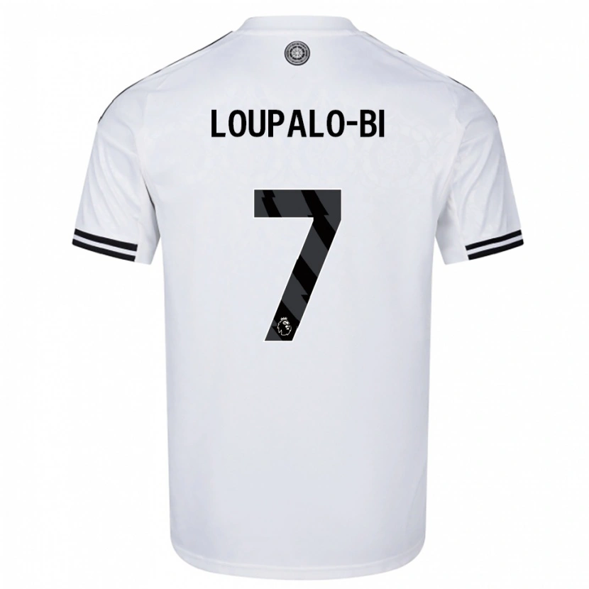 DanxenキッズAaron Loupalo-Bi#7ホワイト ブラックホームシャツ2025/26ジャージーユニフォーム