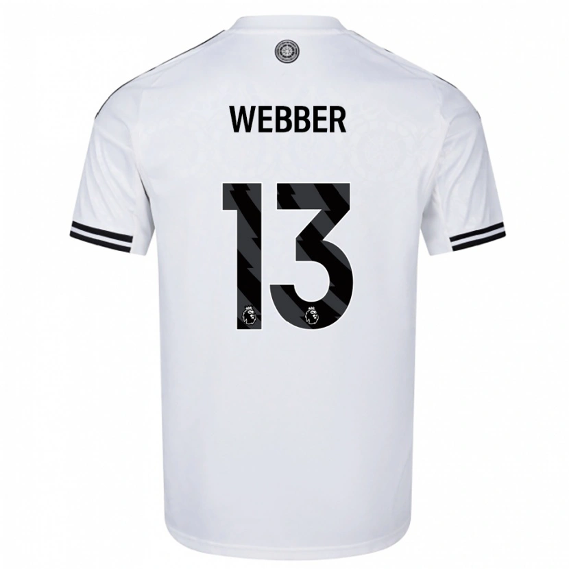 DanxenキッズAmber Webber#13ホワイト ブラックホームシャツ2025/26ジャージーユニフォーム