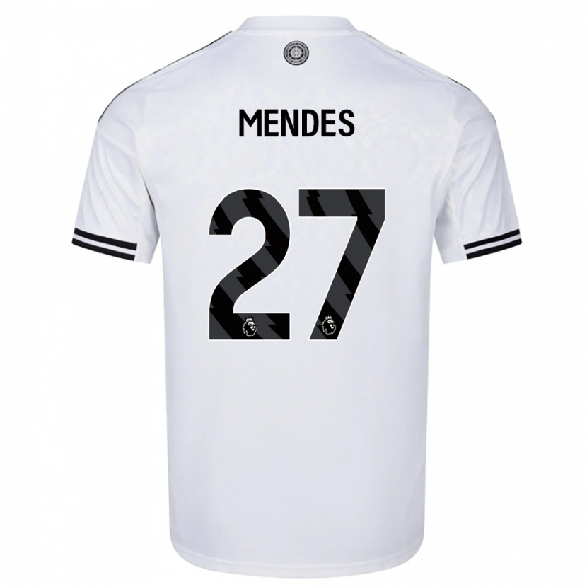 DanxenキッズMegalie Mendes#27ホワイト ブラックホームシャツ2025/26ジャージーユニフォーム