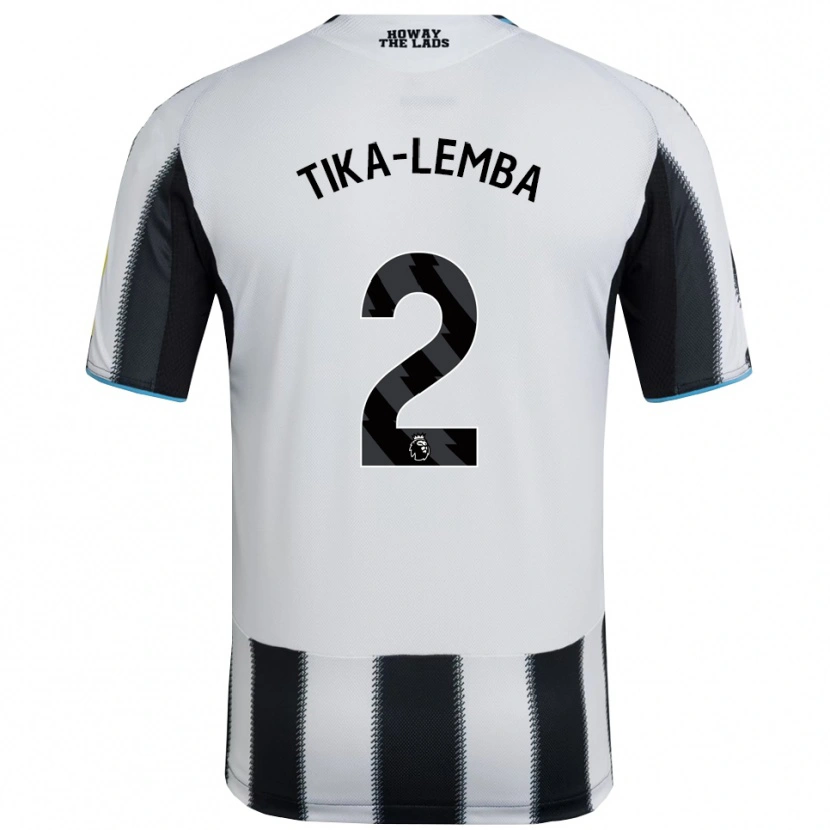 DanxenキッズEzra Tika-Lemba#2ブラック ホワイトホームシャツ2025/26ジャージーユニフォーム