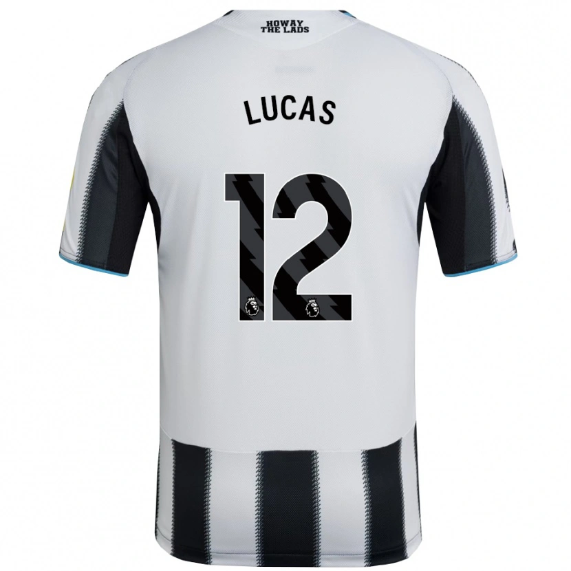 DanxenキッズKayden Lucas#12ブラック ホワイトホームシャツ2025/26ジャージーユニフォーム