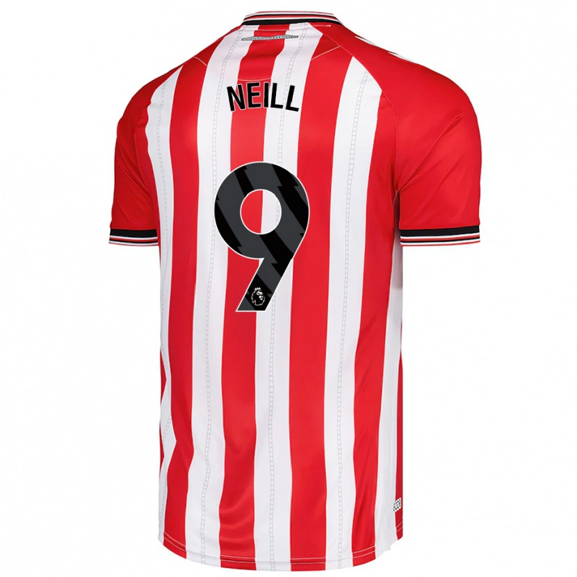 DanxenキッズMarcus Neill#9レッド ホワイトホームシャツ2025/26ジャージーユニフォーム