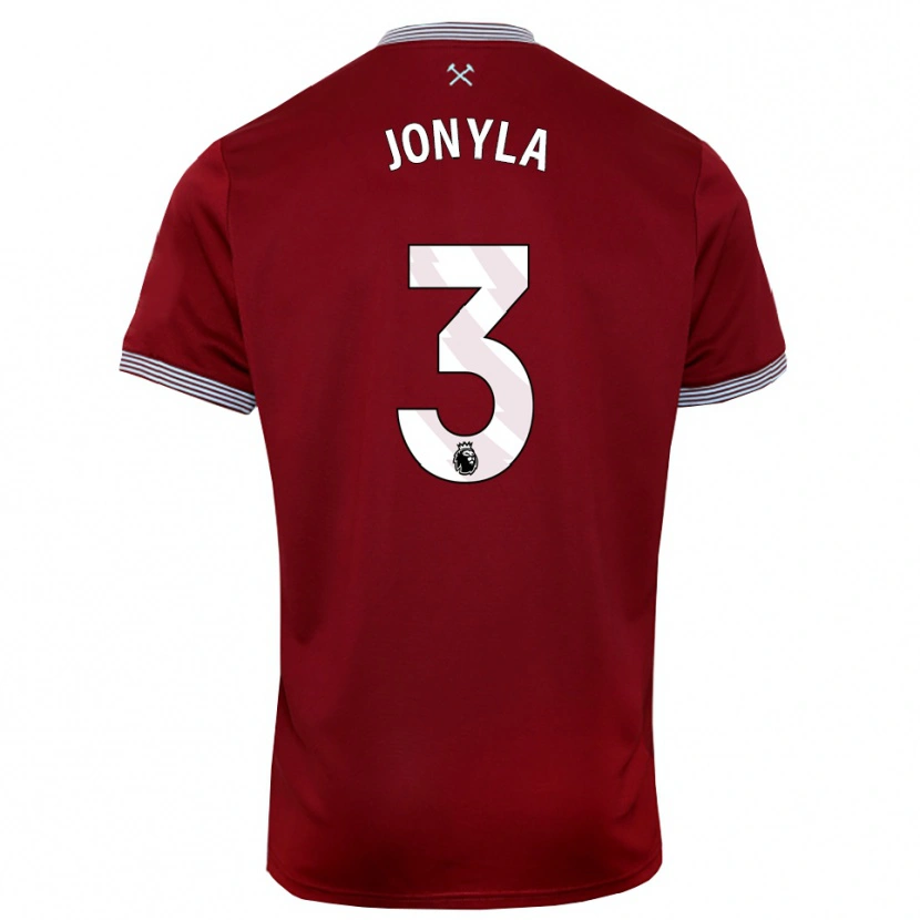 DanxenキッズTomas Jonyla#3バーガンディ ホワイトホームシャツ2025/26ジャージーユニフォーム