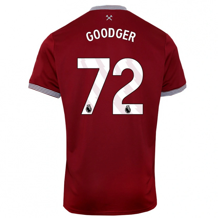 DanxenキッズTommy Goodger#72バーガンディ ホワイトホームシャツ2025/26ジャージーユニフォーム