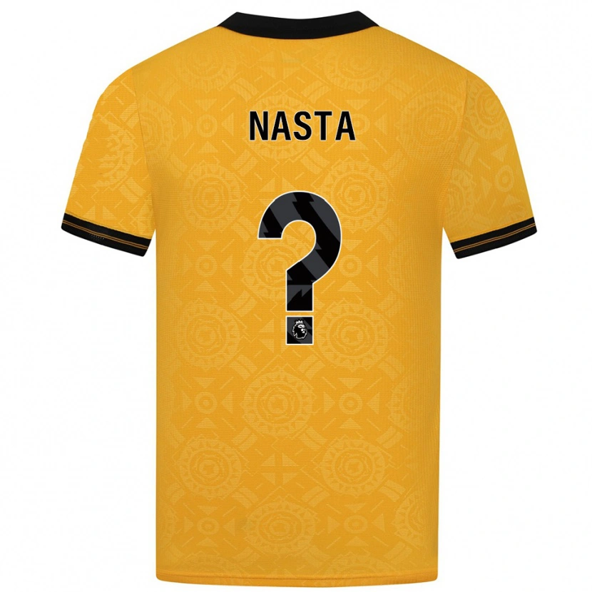 DanxenキッズArthur Nasta#0イエロー ブラックホームシャツ2025/26ジャージーユニフォーム