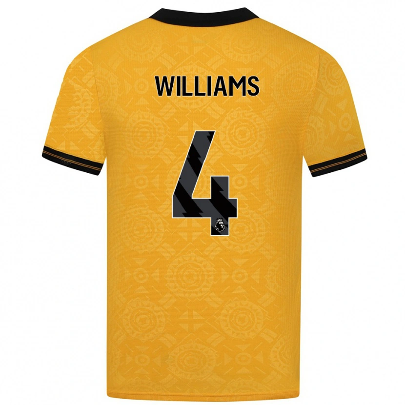 DanxenキッズAshton Williams#4イエロー ブラックホームシャツ2025/26ジャージーユニフォーム