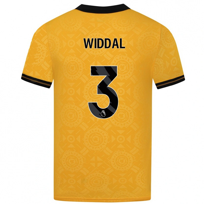 DanxenキッズNatalie Widdal#3イエロー ブラックホームシャツ2025/26ジャージーユニフォーム