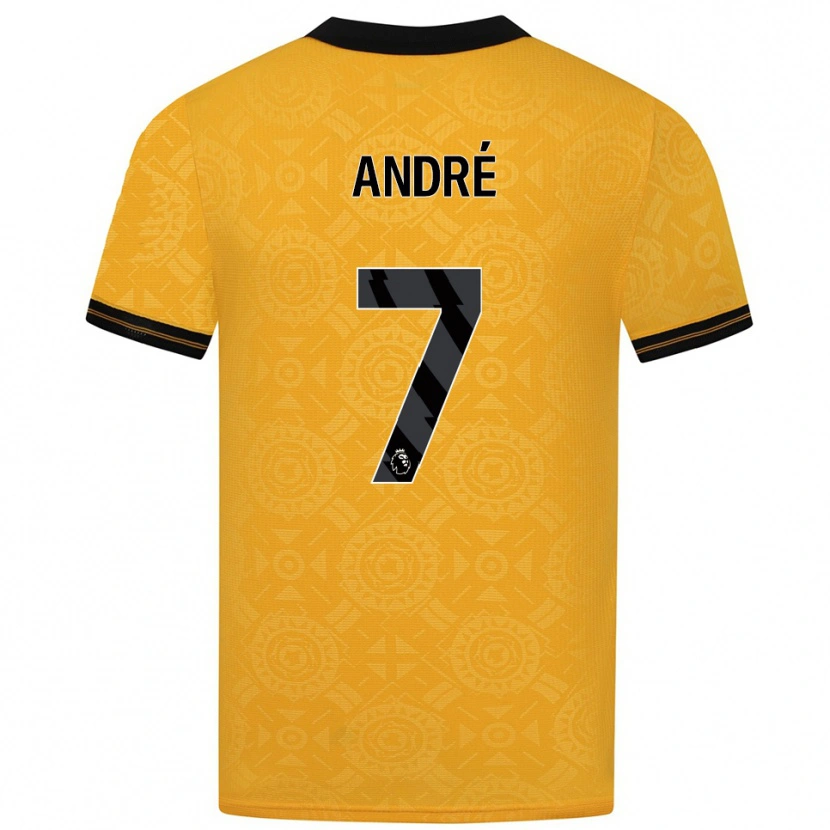 DanxenキッズAndré#7イエロー ブラックホームシャツ2025/26ジャージーユニフォーム