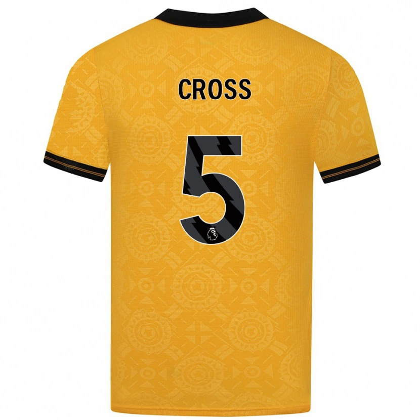 DanxenキッズEmma Cross#5イエロー ブラックホームシャツ2025/26ジャージーユニフォーム