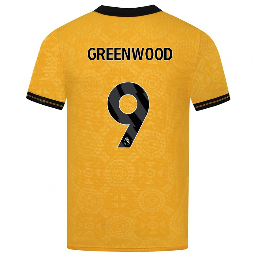 DanxenキッズJashayde Greenwood#9イエロー ブラックホームシャツ2025/26ジャージーユニフォーム