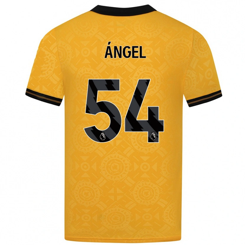 DanxenキッズDani Ángel#54イエロー ブラックホームシャツ2025/26ジャージーユニフォーム