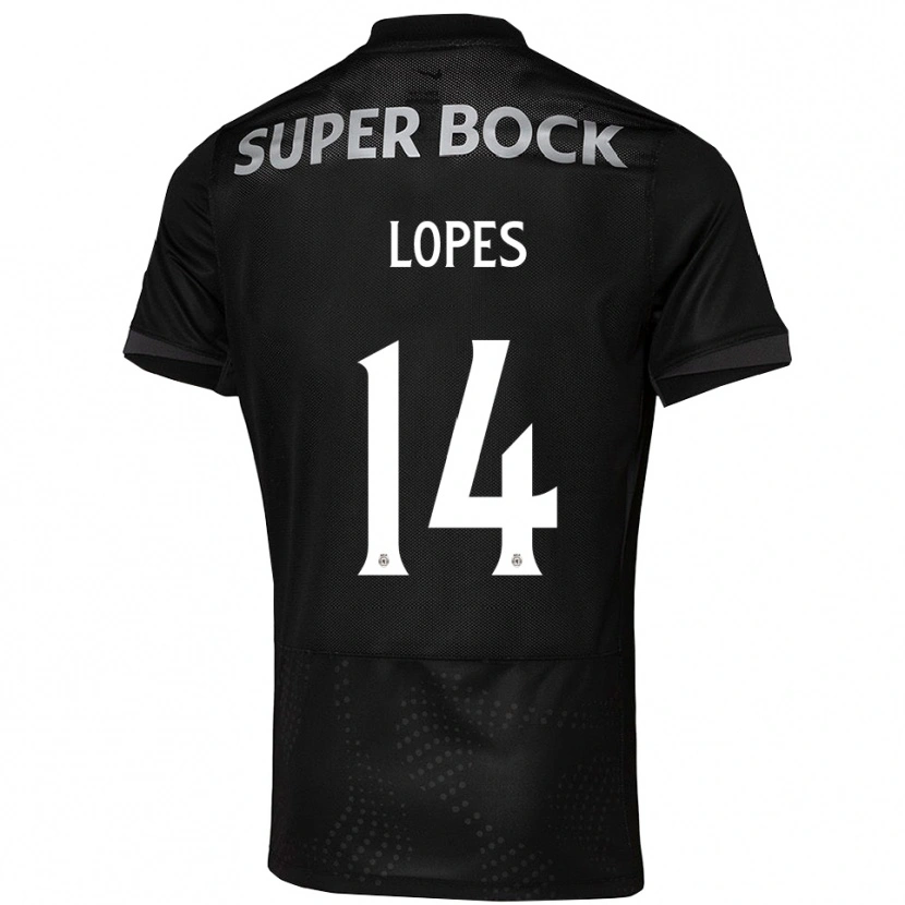 DanxenキッズWinilson Lopes#14ブラック ホワイトアウェイシャツ2025/26ジャージーユニフォーム
