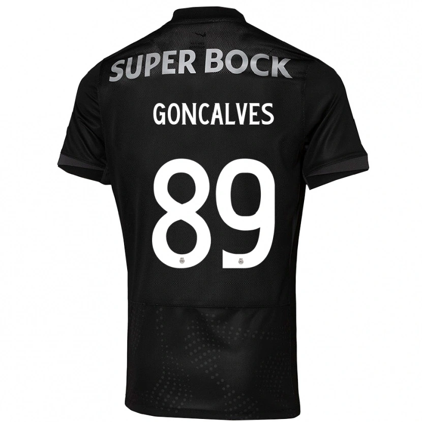 DanxenキッズAndre Goncalves#89ブラック ホワイトアウェイシャツ2025/26ジャージーユニフォーム