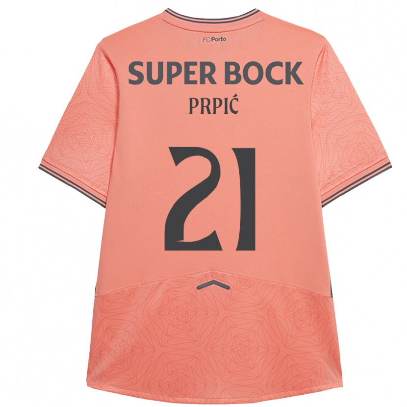Danxenキッズドミニク・プルピッチ#21ピンク ネイビーアウェイシャツ2025/26ジャージーユニフォーム