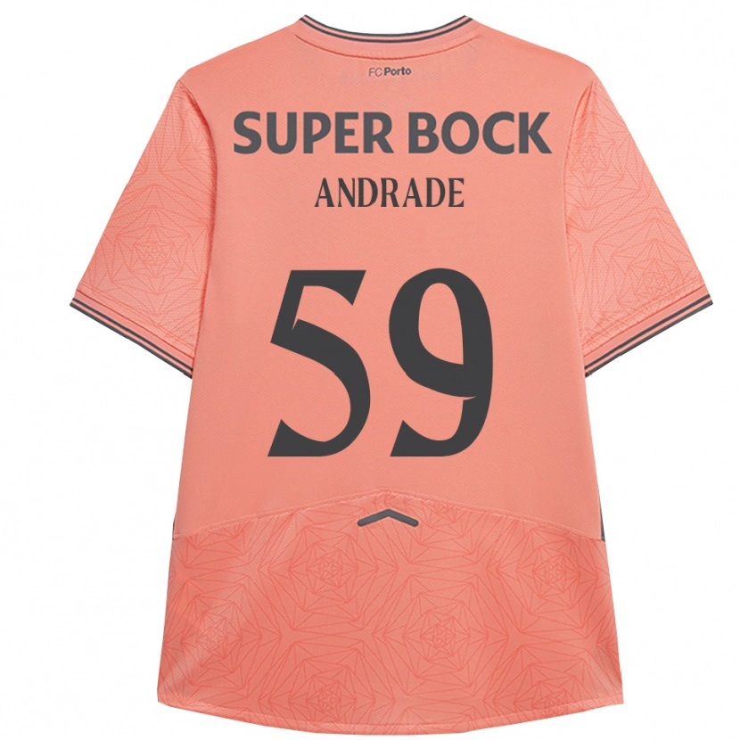 DanxenキッズTiago Andrade#59ピンク ネイビーアウェイシャツ2025/26ジャージーユニフォーム