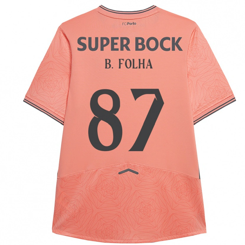 Danxenキッズベルナルド・フォーリャ#87ピンク ネイビーアウェイシャツ2025/26ジャージーユニフォーム