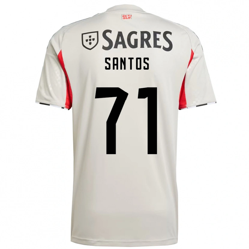 DanxenキッズLeandro Santos#71オフホワイト レッドアウェイシャツ2025/26ジャージーユニフォーム