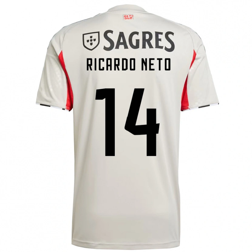 DanxenキッズRicardo Neto#14オフホワイト レッドアウェイシャツ2025/26ジャージーユニフォーム