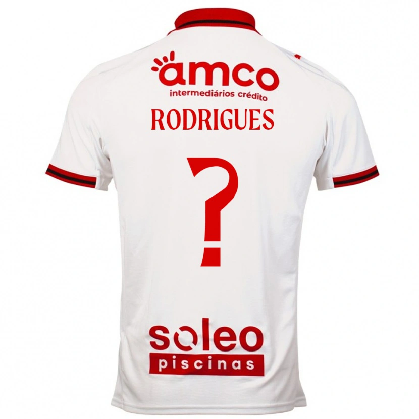 DanxenキッズDavid Rodrigues#0ホワイト レッドアウェイシャツ2025/26ジャージーユニフォーム