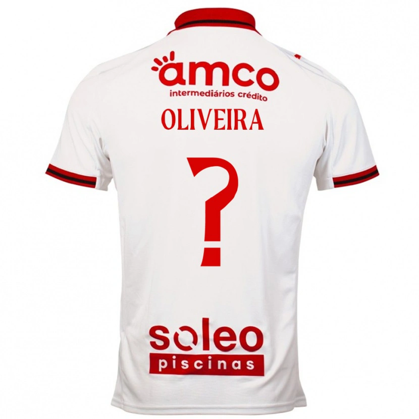 DanxenキッズLeandro Oliveira#0ホワイト レッドアウェイシャツ2025/26ジャージーユニフォーム