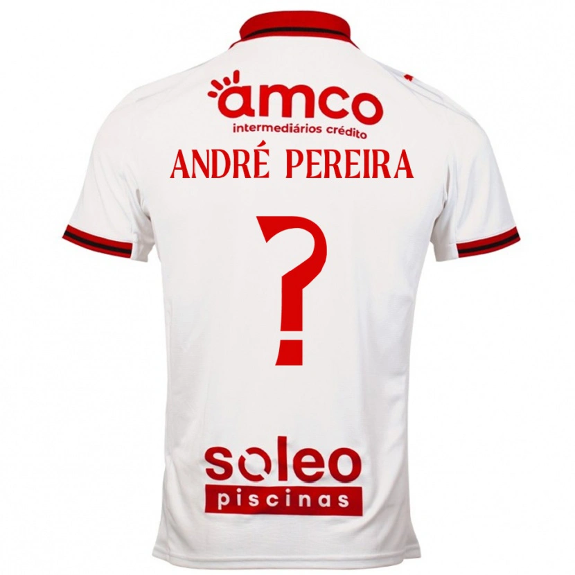 DanxenキッズJoão André Pereira#0ホワイト レッドアウェイシャツ2025/26ジャージーユニフォーム