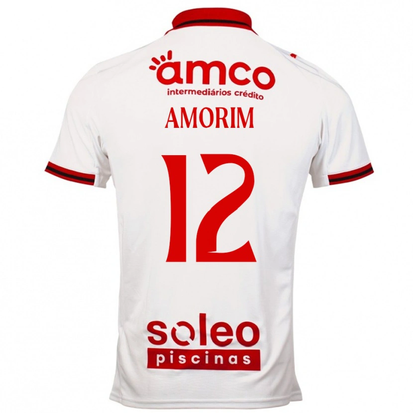 DanxenキッズRenato Amorim#12ホワイト レッドアウェイシャツ2025/26ジャージーユニフォーム