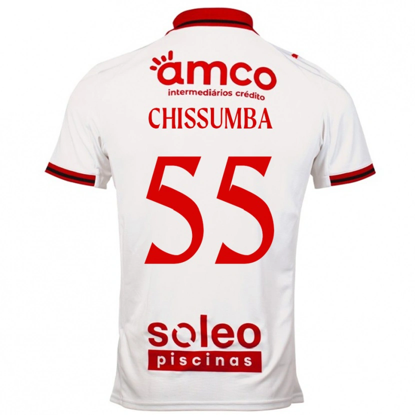 DanxenキッズChissumba#55ホワイト レッドアウェイシャツ2025/26ジャージーユニフォーム