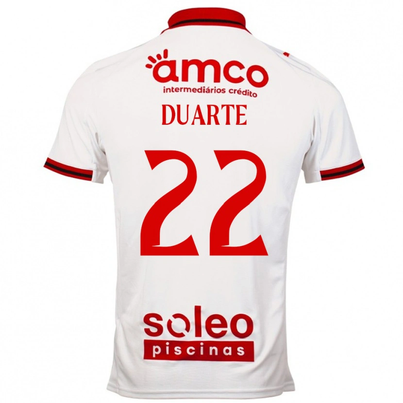 DanxenキッズVânia Duarte#22ホワイト レッドアウェイシャツ2025/26ジャージーユニフォーム