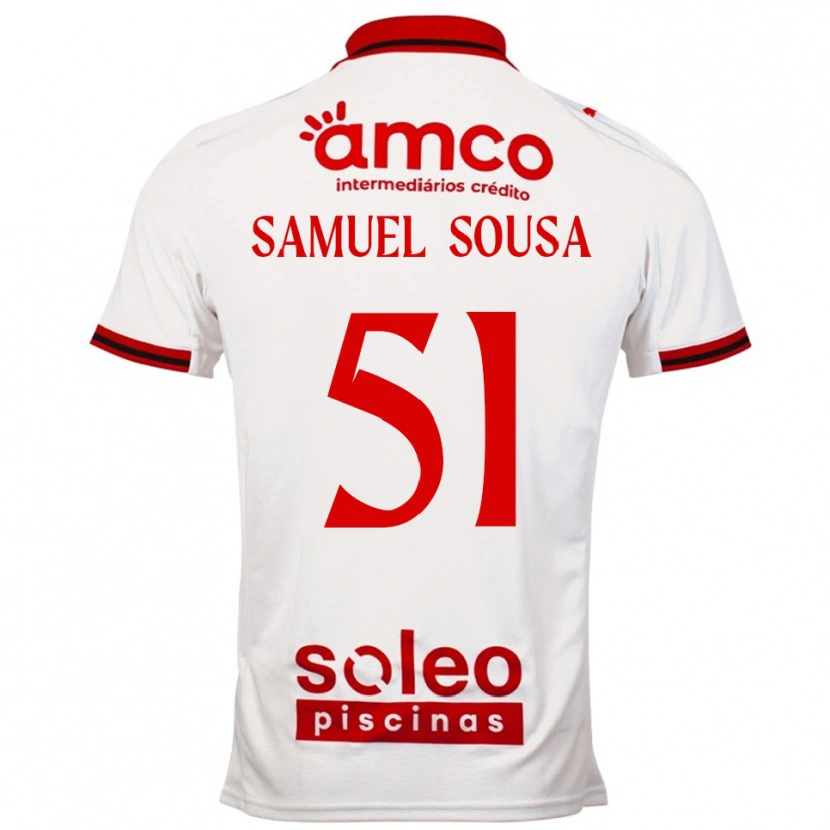 DanxenキッズSamu Sousa#51ホワイト レッドアウェイシャツ2025/26ジャージーユニフォーム