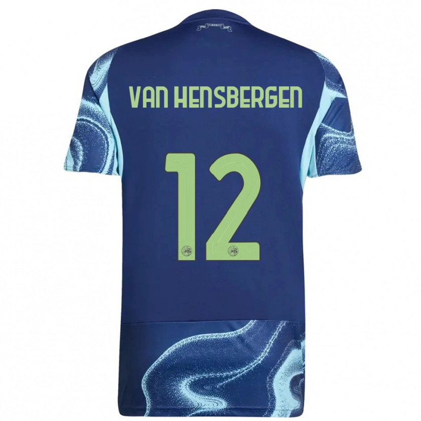 DanxenキッズJade Van Hensbergen#12ネイビー スカイブルーアウェイシャツ2025/26ジャージーユニフォーム