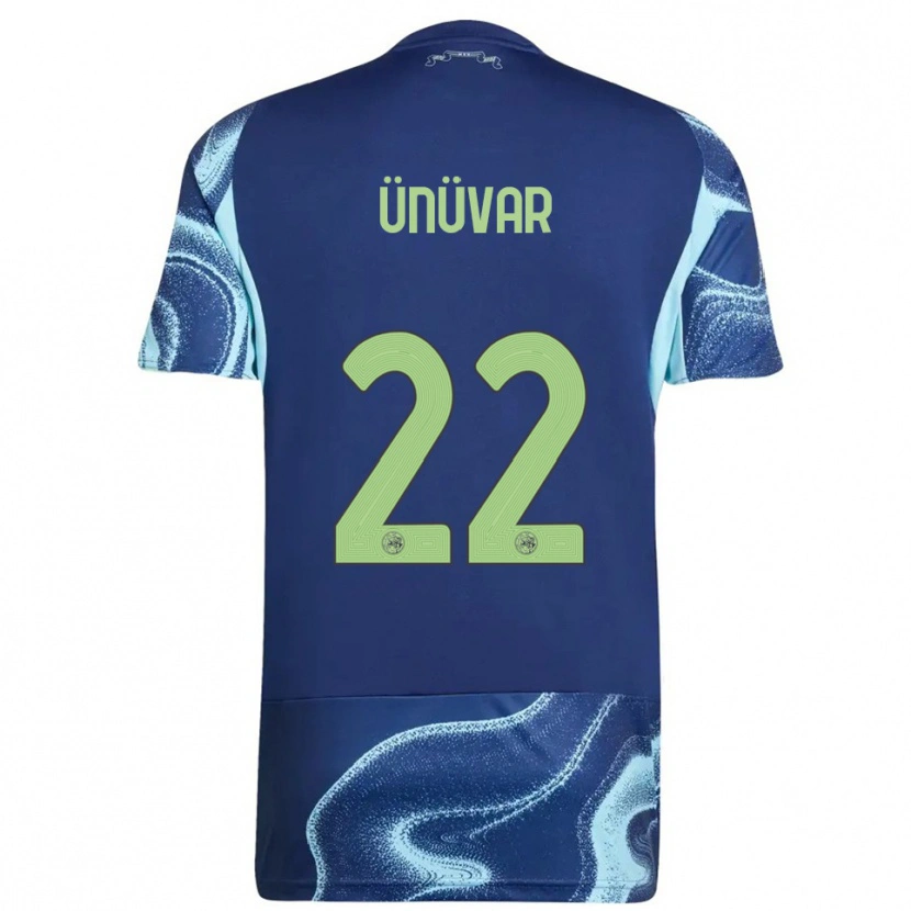 DanxenキッズEmre Ünüvar#22ネイビー スカイブルーアウェイシャツ2025/26ジャージーユニフォーム