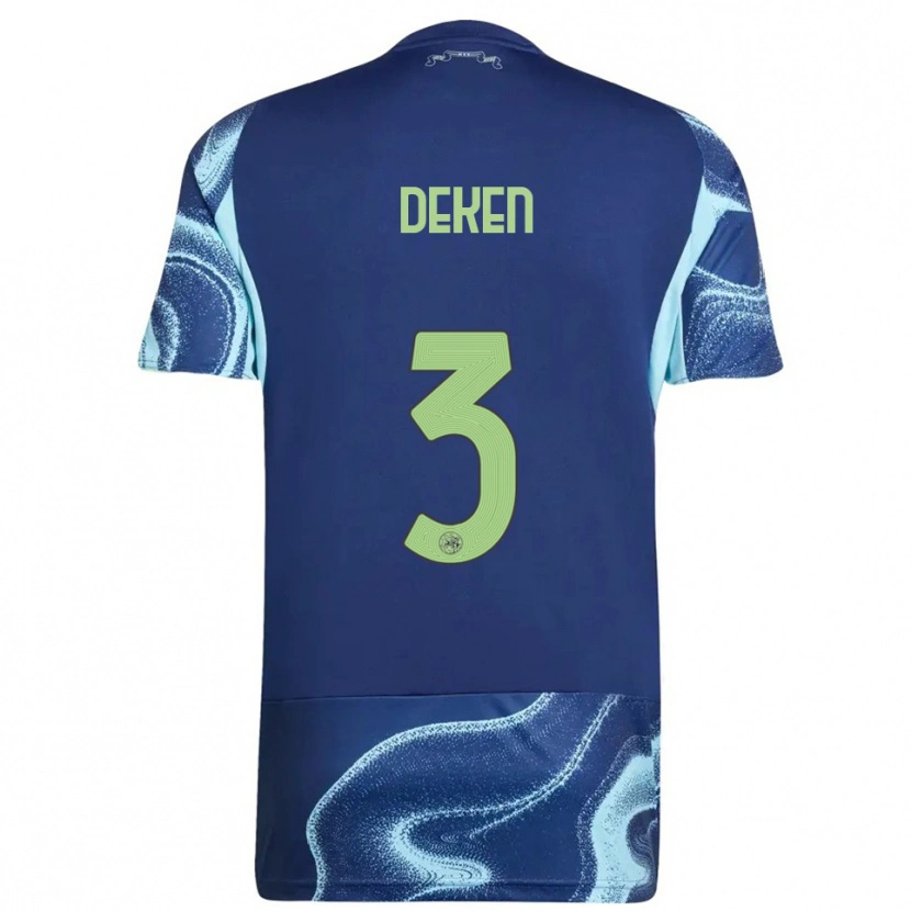 Danxenキッズロイ・デケン#3ネイビー スカイブルーアウェイシャツ2025/26ジャージーユニフォーム