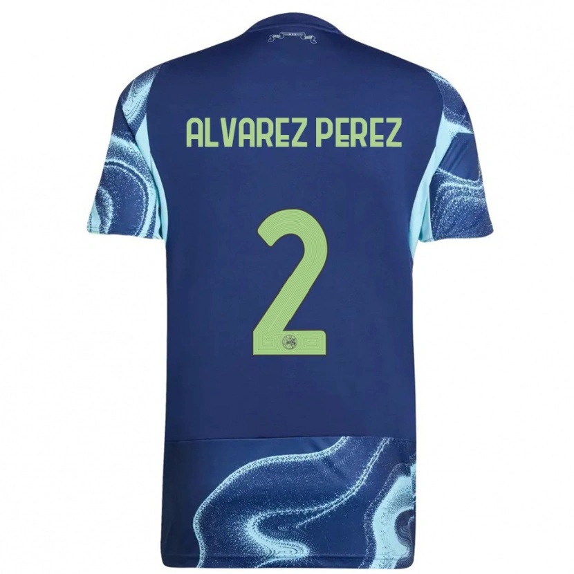 DanxenキッズMarley Alvarez Perez#2ネイビー スカイブルーアウェイシャツ2025/26ジャージーユニフォーム