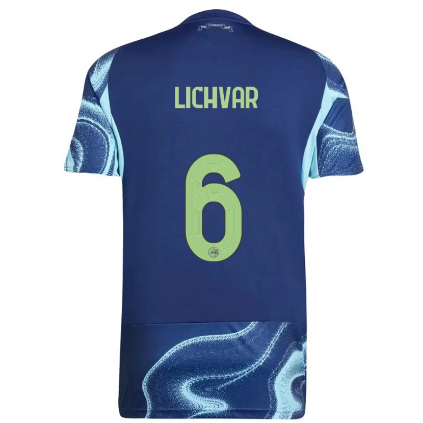 DanxenキッズRoman Lichvar#6ネイビー スカイブルーアウェイシャツ2025/26ジャージーユニフォーム
