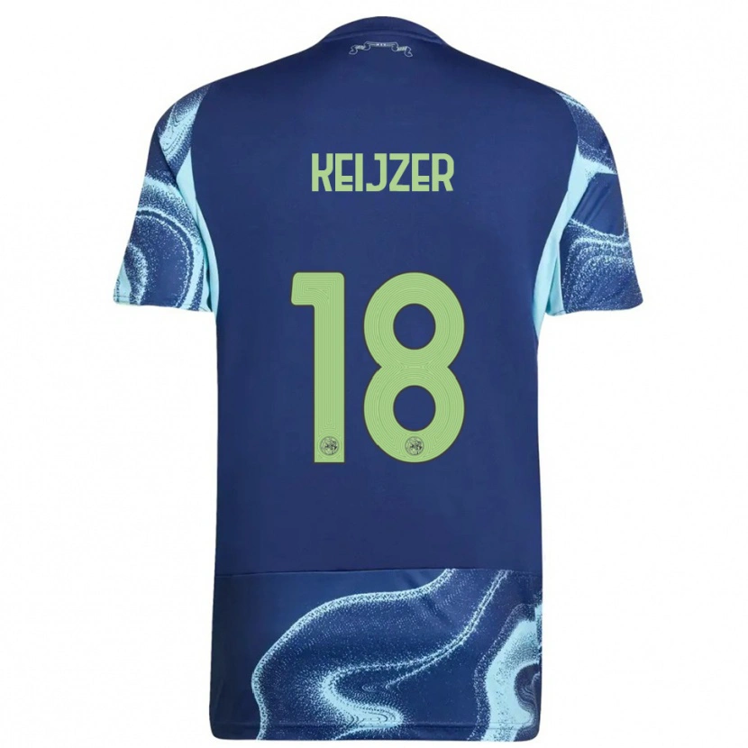 DanxenキッズMilicia Keijzer#18ネイビー スカイブルーアウェイシャツ2025/26ジャージーユニフォーム