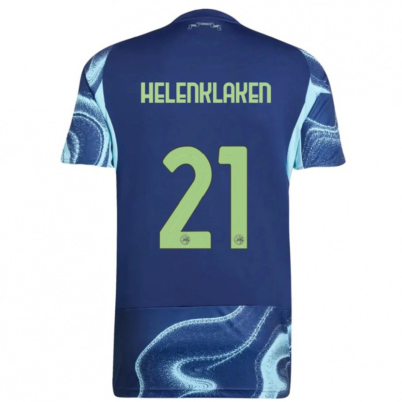 DanxenキッズSjors Helenklaken#21ネイビー スカイブルーアウェイシャツ2025/26ジャージーユニフォーム