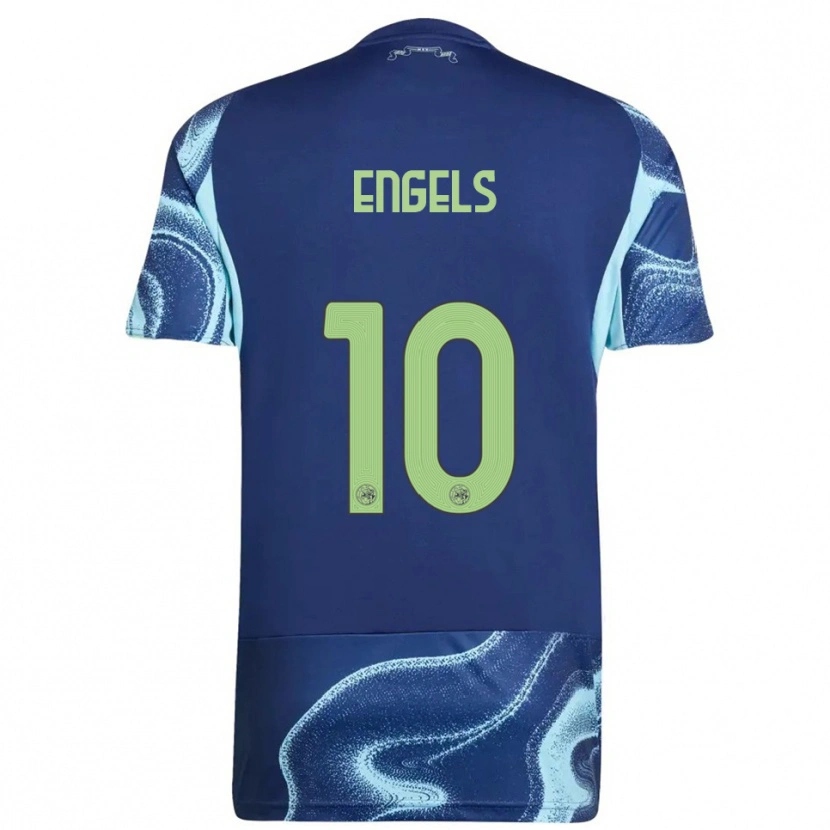 DanxenキッズChip Engels#10ネイビー スカイブルーアウェイシャツ2025/26ジャージーユニフォーム